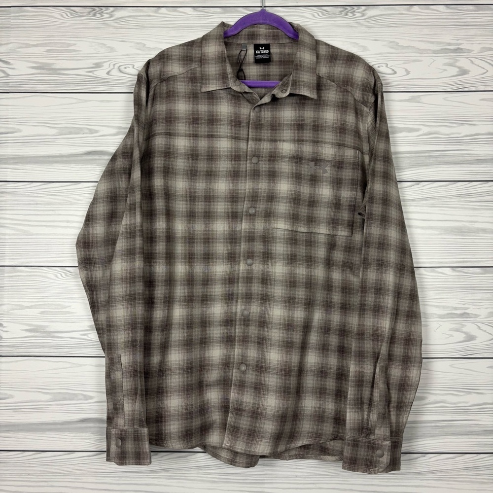 Under Armour Men’s Plaid Button Down Shirt Size XL NWOT